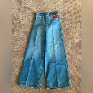 SPANX Seamed front wide leg jean in vintage indigo SMALL PETITE NWT